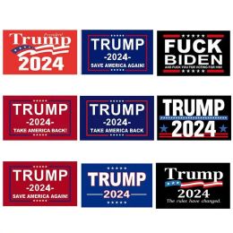 90X150cm Donald 3X5ft Trump 2024 Flag 10 Styles Flags Keep America Great Again Polyester Decor Banner For President USA S 0508