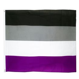 90x150cm LGBTQia Ace Community ASExuality ASExual Flag Niet -seksualiteit Pride Derect Factory Hanging 100 Polyester2440334