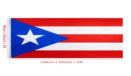 90x150cm Puerto Rico Bandera Nacional Flagas colgantes Banners Polyester Puerto Rico Flag Banner Outdoor Indoor Big Flag Decoración BH399235482