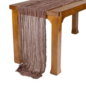 Camino de mesa de comedor de 90x300cm, decoración de mesa oxidada, decoración de boda, gasa de algodón