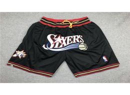 91 maillots de basket-ball maillots de sport SXXL 76 SIXERS JUST DON SHORTS maillots de basket-ball cousus pas cher 9934727