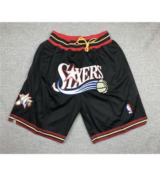 91 maillots de basket-ball maillots de sport SXXL 76 SIXERS JUST DON SHORTS maillots de basket-ball cousus pas cher8514648