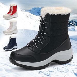 914 vrouwen voor winter ankel Outdoor Snow Snow Chunky Platform Waterdicht Non-slip Warmschoenen Vrouw Laarzen Plus Maat Casual 231018 878