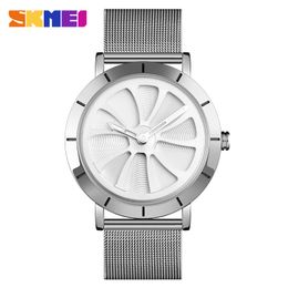 Reloj de cuarzo de moda 9204 para hombre, diseño de personalidad, banda de acero inoxidable Simple, reloj de pulsera luminoso resistente al agua de 3 barras, reloj de pulsera para hombre