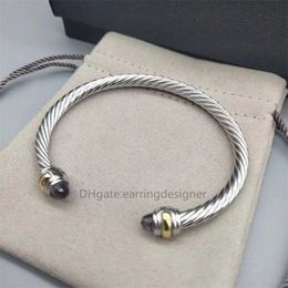 925 Bracelets Diamant Designer 5mm Américain pour Luxe Argent Marque Double Bijoux Bracelet De Qualité Supérieure Femmes Charme Cadeau XXGZ