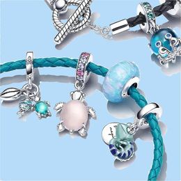 925 perles de charme accessoires fit pandora bijoux à breloques bijoux cadeau en gros moto charme écaille de tortue