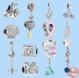 925 Charme kralen Accessoires passen Pandora Charms Jewelry Shell Airplane Camera Sail Boat Dange Bead