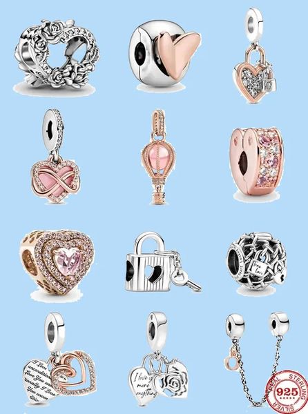 925 perles de charme accessoires fit pandora charmes bijoux Dangle Charme Femmes Perles Haute Qualité Bijoux Cadeau En Gros Ajouré Chaîne Lien