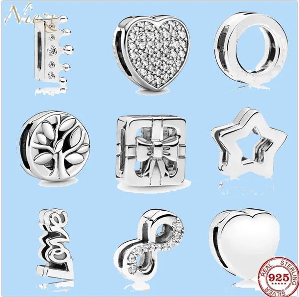 925 perles de charme accessoires fit pandora bijoux à breloques bijoux cadeau gros arbre généalogique étoile à cinq branches clips perle