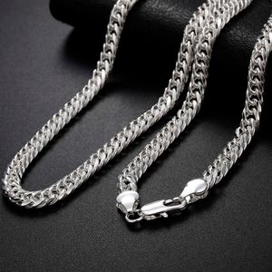 925 Fine 6mm Nieuwe Geometry Chain Ketting voor Heren Dames Mode Party Bruiloft Sieraden Kerstcadeaus