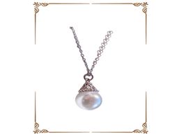 925 Collier de perle d'eau douce Colliers de pétales incrustés Valentine039 Gift1450334