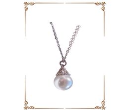 925 Collar de perlas de agua dulce Collar con incrustaciones Pétalos Valentine039s Día Gift9607172