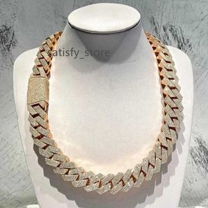 925 Iced Out Out Hip Hop Moissanite Chain Cuban Hip Hop Aangepaste ketting