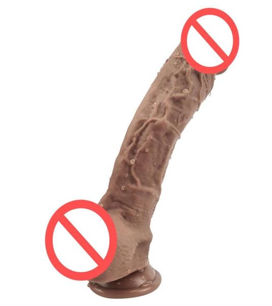 925 pouces de long de long gode à aspiration de gode pénis réaliste jouets de sexe de silicone pour femmes masturbation féminine J17462181170