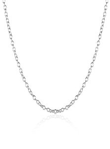 925 Collar Cadena de plata Joya de moda Sterling Silver EP Cadena de enlace 1 mm Rolo 16 24 Inch2377763