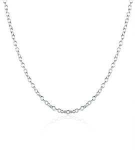925 Collier Silver Chain Fashion Bijoux Sterling Silver EP Link Chain 1mm Rolo 16 24 Inch9041680