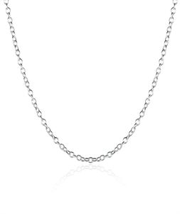 925 Collier Silver Chain Fashion Bijoux Sterling Silver Ep Link Chain 1mm Rolo 16 24 Inch7758484