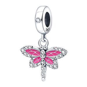 Perles rondes originales en argent 925, 2023 I Love My Home, pendentif en forme de cœur, arc-en-ciel, rouge à lèvres, ensemble de trois pièces, bracelet Pandora compatible, perles