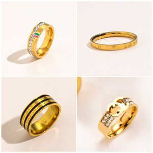925 Zilver 18k Gouden Nagel Ringen Luxe Womens Love Ring Mode-sieraden Diamanten Paar Ring Voor Vrouwen Ontwerp Accessoires Gift Uitgeholde Brief