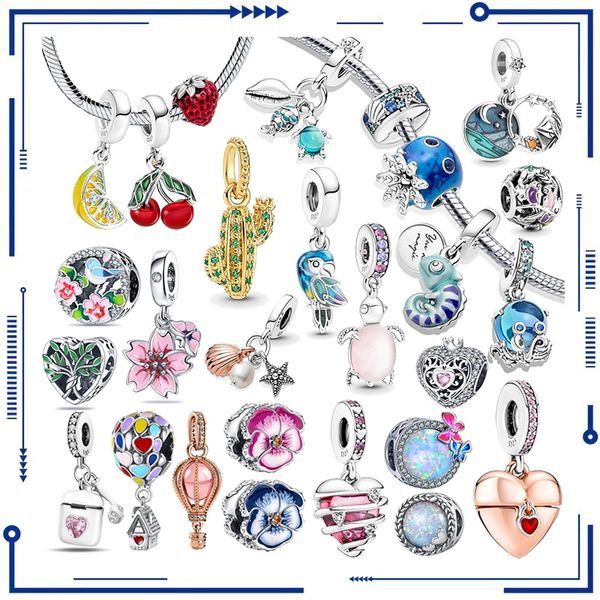925 Argent 2022 Nouvelles perles de charme en verre de Murano adaptées au pendentif PAN Bijoux Cadeaux Bracelet original Perles de charme Livraison gratuite