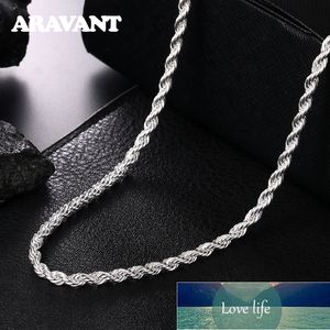 925 Plata 4MM Collar de cadena de serpiente torcida para hombres Mujeres Accesorios de joyería 16-30 pulgadas Precio de fábrica diseño experto Calidad Último estilo Estado original