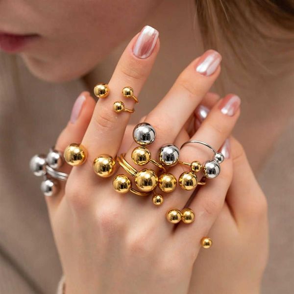 925 Bijoux de perles en argent TFF Men Mid Finger Ring Set Series Femmes Médies Mes de mode Beau groupe de bijoux Bagues d'or pour HK2539