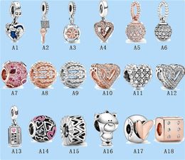 925 zilveren kralen Charms Fit Pandora Charm Nieuw product Rose Gold kralen Handgeschilderde liefdeskralen DIY