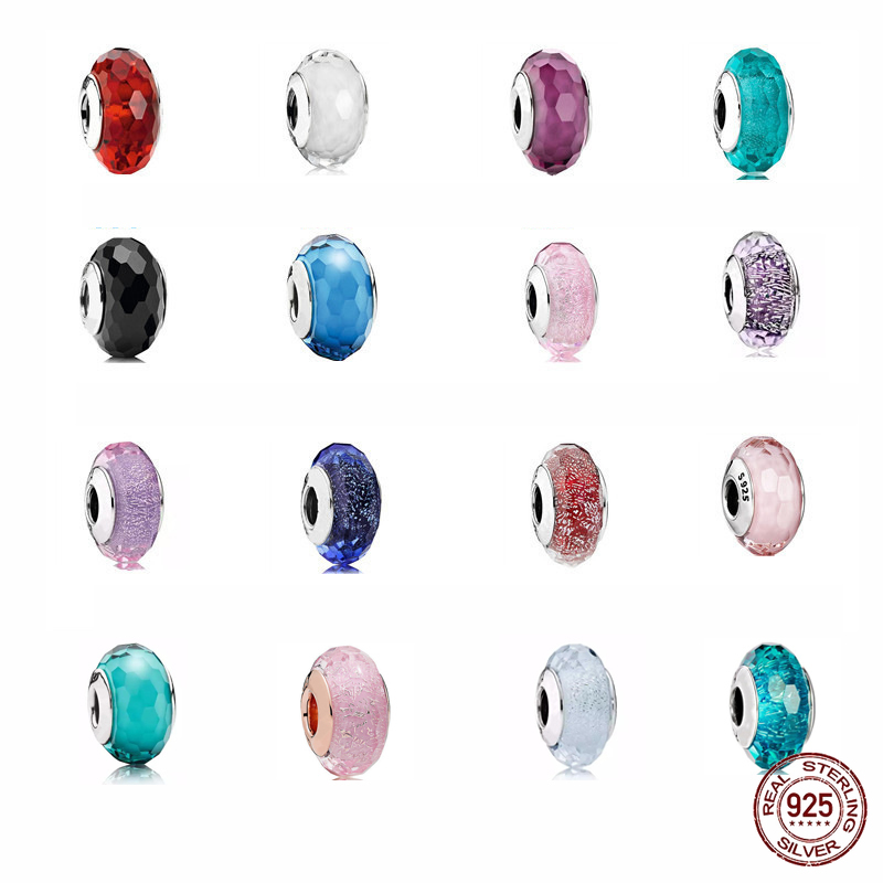 925 Contas de Prata Vermelhas Contas DIY Contas Original Fit Pandora Charms Be com Pulseira Pulseira