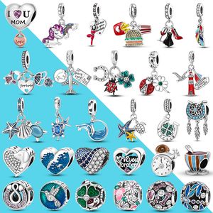 925 Argent Charme Perles Balancent Cadeau Vierge de Guadalupe Motif Charmes Perle Fit Pandora Charmes Bracelet DIY Bijoux Accessoires