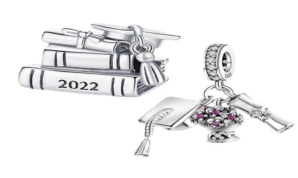 925 Silver Charm Beads Dangle Graduation Books Charm Bead Fit Charms Bracelet Diy Joyería Accesorios8036318