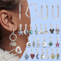 Cuentas de abalorios de plata 925, abalorio colgante de unicornio, colgante de estrella de los deseos, abalorio apto para pulsera de abalorios Pandora, accesorios de joyería DIY