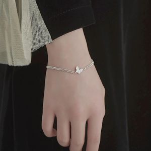 925 Silver Charm Bracelet for Women New Trendy Elegant Butterfly Zircon Bracelet Couples Jewelry Party Gifts
