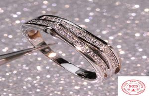 925 Silver Color Sterling VS1 Diamond Ring For Women 2 Carats Topaz Bizuteria anillos Stone Gemstone Silver 925 Jewelry Ring6202944