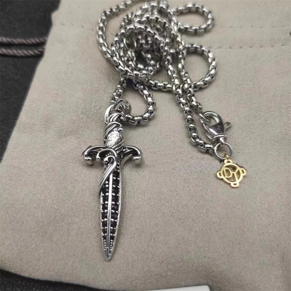 925 Silver Cross Pendentif Designer DY Collier Tête de Crâne Ensemble Diamant Or Tournesol Dy Collier pour Femmes Mode Vintage Chaîne Torsadée Bijoux Cadeau de vacances