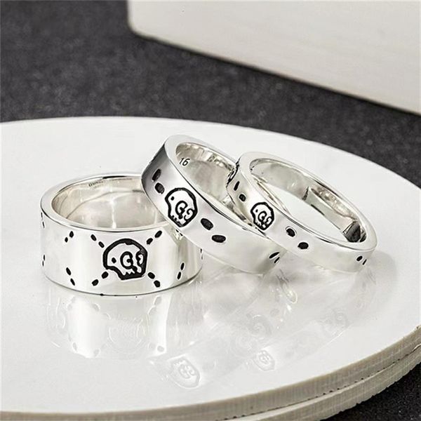 925 Silver Designer Amour Coeur Bague Hommes Femmes Serpent Bague haut de gamme qualité couple bague de mariage avec boîte mâle et femelle designer Bu257P