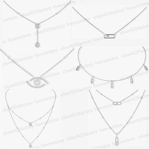 925 zilveren ontwerper Messik Diamond hanger ketting voor vrouwen luxe hoogwaardige kraagketen voor meisjesbetrokkenheid sieradencadeau
