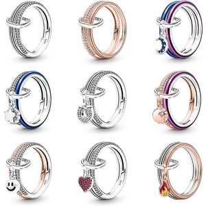 925 Silver Designer Wedding Ring Women Sieraden Fit Pandora Style Fashion Couple Ring met doos