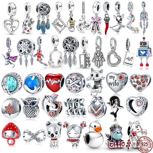 925 Silver Dream Catcher Series Charms Fit Pandora 925 Pulseras originales Pulseira Diy 2021 nuevos encantos de lujo al por mayor Beads con caja original