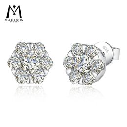 Boucles d'oreilles en argent 925 plaqué or blanc 18 carats, couleurs D, avec certificats GRA, boucles d'oreilles antiallergiques en diamant pour femmes, 240112