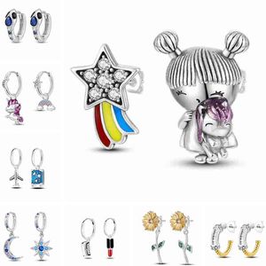 925 Silver Boucles d'oreilles fille étoile libellule licorne 2023 nouveau véritable argent Sterling 925 or rose doux CZ goujons boucles d'oreilles mariage fiançailles bijoux cadeau