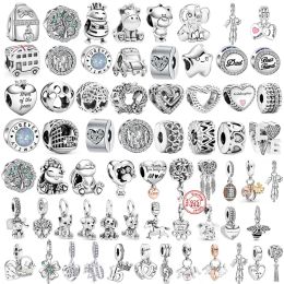 925 Silver European Fashion Digital Dog Family Bead Bead Bead Perthing Adecuado para Pan Femenino Original Pulsero de encanto Regalo Fina Producción FINE PRODUCCIÓN Envío gratis