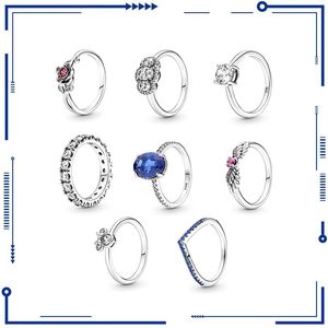 925 zilveren mode nieuwe pan 3d reliëf Rose Red Diamond Ring damesvleugel ring dames sieraden mode -accessoires gratis verzending