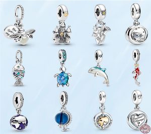 925 argent Fit breloque 925 Bracelet luciole tortue rose Murano verre flamant breloques ensemble pendentif bricolage perles fines bijoux 8537122