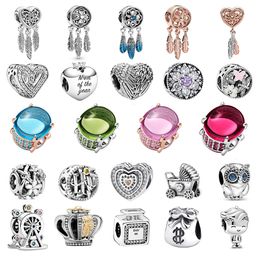 925 argent Fit Pandora breloque 925 Bracelet parfum marchandises sac à main perles pour femmes ensemble de breloques pendentif bricolage perles fines bijoux