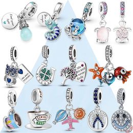 925 Silver Fit Pandora Charm 925 Bracelet Glow-in-The Dark Bulbe Charms Set Pendant Diy Fine Perles Bijoux