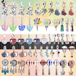 925 Argent Fit Pandora Charm 925 Bracelet Mode Coloré Amour Dream Catcher Bonbons Charms pour Pandora Charm 925 Perles En Argent Charmes