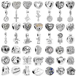 Breloque Pandora en argent 925, Bracelet hibou, papillon, tortue, amour de la terre, ensemble de breloques, pendentif, bijoux en perles fines, DIY, 925