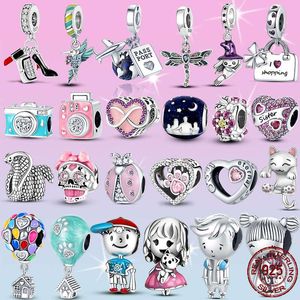 925 Silver Fit Pandora Charm 925 Bracelet Airplane Paspoort Earth Charms Set Hangdeuze Diy Fine Beads Sieraden