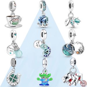  925 Silver Fit Pandora Charm 925 Pulsera que cambia de color Chameleon Dangle charms set Colgante DIY Fine Beads Jewelry