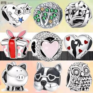 925 Argent Fit Pandora Charm 925 Bracelet Nouveau Hibou Tirelire Spree Aile Coeur Rond Ajouré breloques Pour bijoux breloques pandora 925 perles breloques accessoires